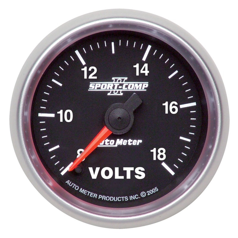 Autometer Gauge, Voltmeter, 2 1/16", 18V, Digital Stepper Motor, Sport-Comp II 3691 Photo - Primary