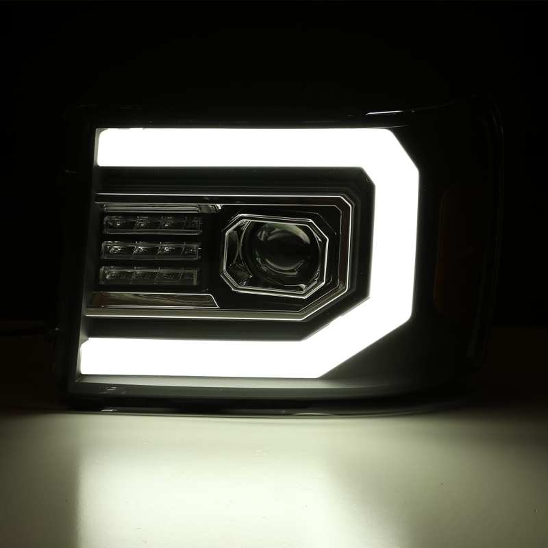 AlphaRex 07-13 GMC 1500HD PRO-Series Proj Headlights Plank Style Matte Blk w/Activ Light/Seq Signal 880606 880606 User 3