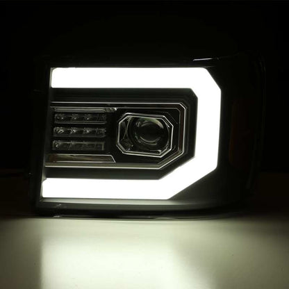 AlphaRex 07-13 GMC 1500HD PRO-Series Proj Headlights Plank Style Matte Blk w/Activ Light/Seq Signal 880606 880606 User 3