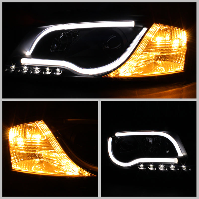 Spyder Audi A3 06-08 Projector Headlights Halogen Model- Light Tube DRL Blk PRO-YD-AA306-LTDRL-BK 5071934 5071934 User 1
