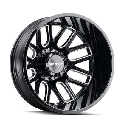 Mayhem 8107D Cogent Dually 20x8.25 / 8x200 BP / -232mm Offset / 142mm Hub Blk w/ Milled Spokes Wheel 8107D-2877BMR232 8107D-2877BMR232 Photo - Primary