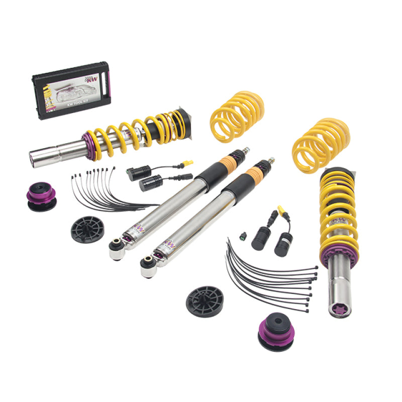 KW Coilover Kit V3 2017+ Audi A4 (B9) Sedan 2wd w/ Electronic Dampers 352100AW 352100AW Photo - Primary