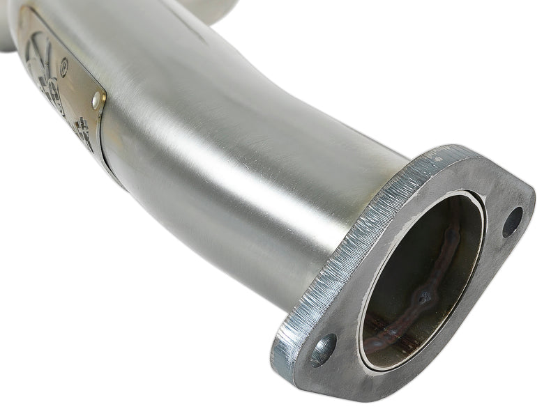 aFe Takeda 2.5in 304 SS Axle-Back Exhaust w/ Blue Flame Tips 16-18 49-36130NM-L Photo - Unmounted