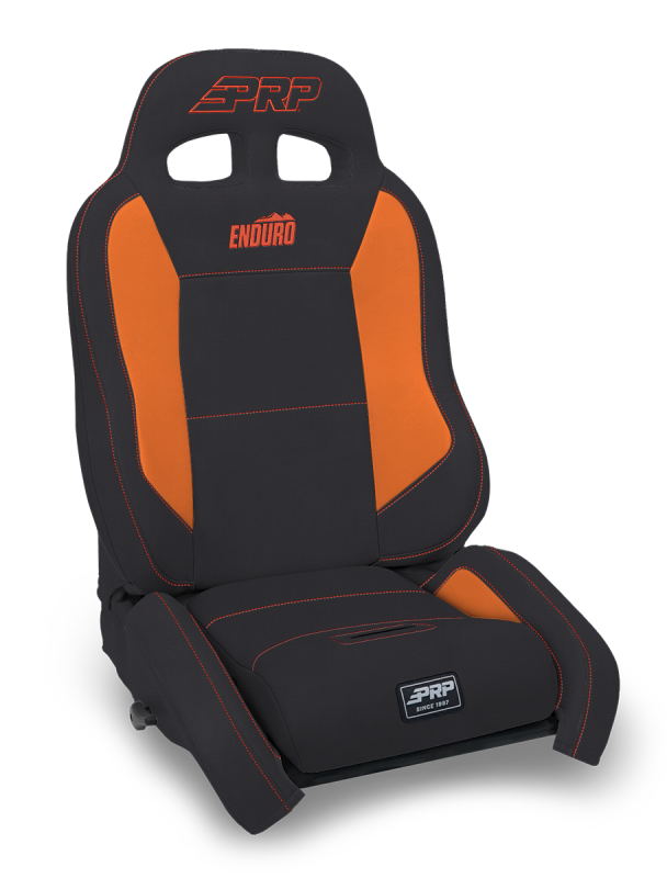 PRP Seats PRP EnduroCrawl Reclining Suspension Seat - Black/Orange Vinyl - Driver A9001044-201-207 A9001044-201-207 Photo - Primary