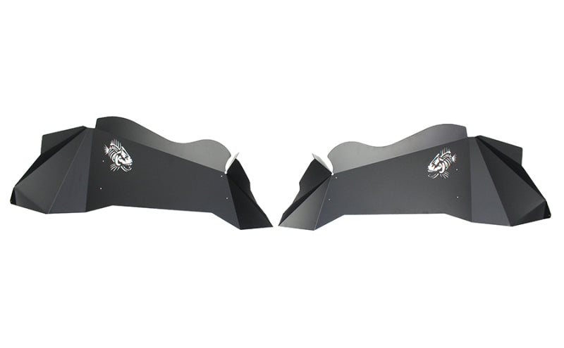 Fishbone Offroad 07-18 Jeep Wrangler JK Logo Aluminum Inner Fenders - Black Powdercoat FB33073 FB33073 Photo - out of package