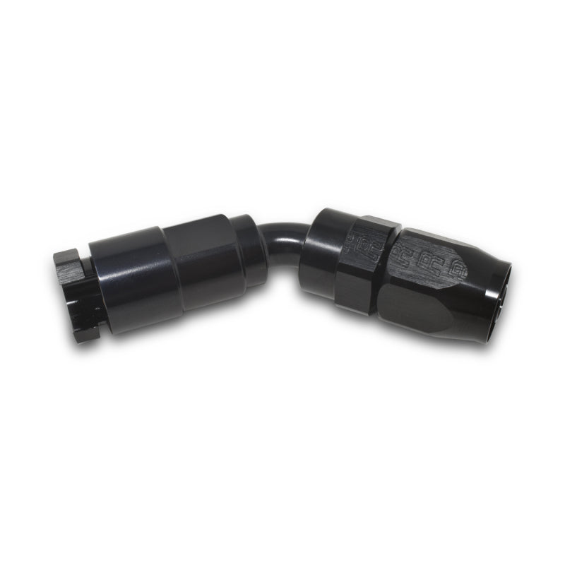 Russell 45° EFI SAE Female Quick-Disconnect Hose Ends (Black Finish) 611213 Photo - out of package