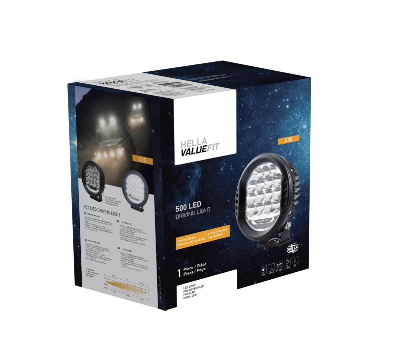 Hella 500 LED Driving Lamp - Single 358117161 358117161 Photo - in package