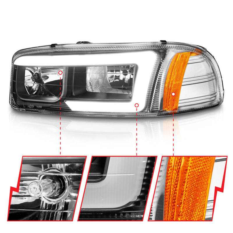 Anzo 99-17 GMC Sierra/Denali Headlights Black Amber (w/C Light Bars) 111522 111522 User 2