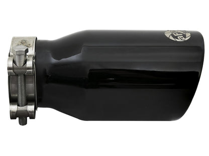 aFe Exhaust Tip Black - MACH Force-Xp 409 Stainless Steel Single-Wall 49T25354-B07 Photo - Unmounted