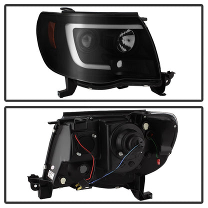 Spyder 05-11 Toyota Tacoma Ver 2 Proj Headlights - Light Bar DRL - Black Smoke PRO-YD-TT05V2-LB-BSM 5085771 5085771 Photo - Unmounted