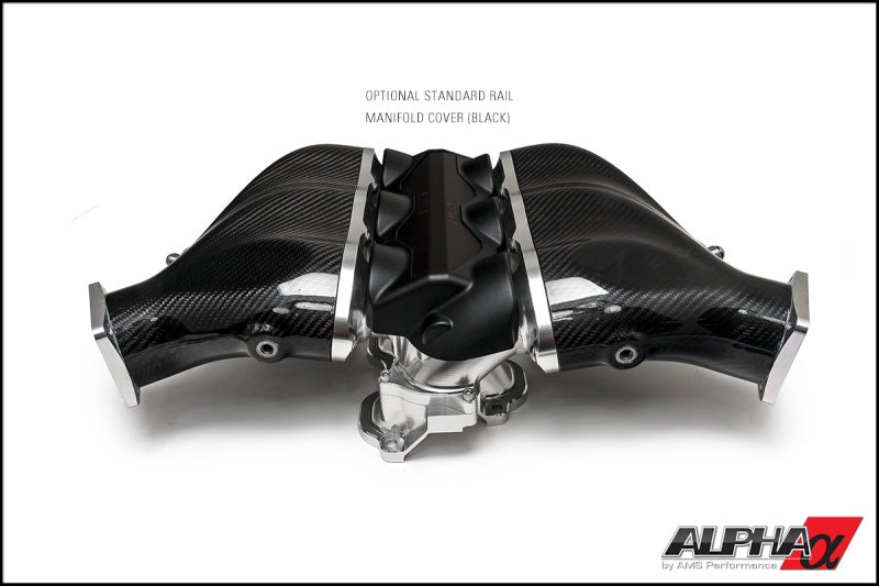 AMS Performance 2009+ Nissan GT-R Alpha Carbon Fiber/Billet Intake Manifold w/Std Fuel Rail - Clear ALP.07.08.0101-1 ALP.07.08.0101-1 Photo - Primary