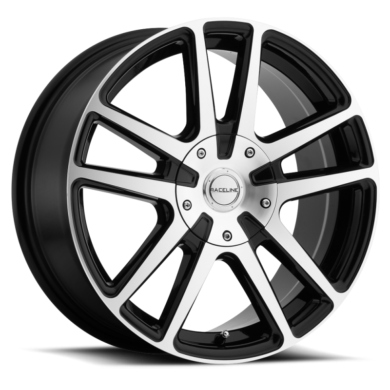Raceline 145M Encore 18x8in / 5x114.3/5x127 BP / 40mm Offset / 72.62mm Bore - Black & Machined Wheel 145M-88096+40 145M-88096+40 Photo - Primary