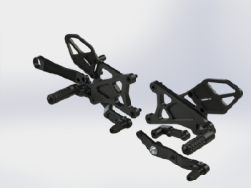 Vortex Racing Rearsets Replacement Rear Set- Black RS671K RS671K Photo - Primary