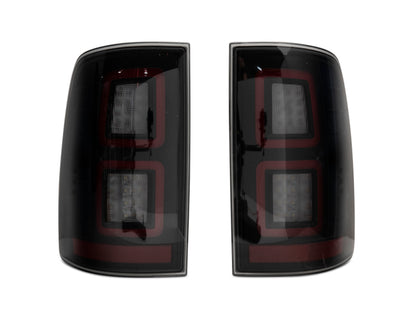Raxiom 09-18 Dodge RAM 1500 LED Tail Lights- Black Housing (Smoked Lens) R110172 R110172 Photo - Close Up