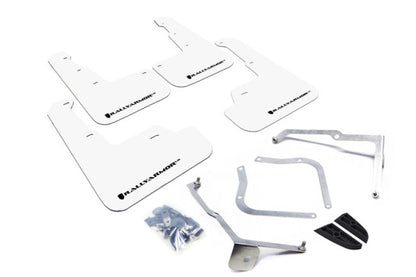 Rally Armor  15-18 Subaru WRX/STi Sedan UR White Mud Flap w/ Black Logo MF32-UR-WH/BLK Photo - Primary