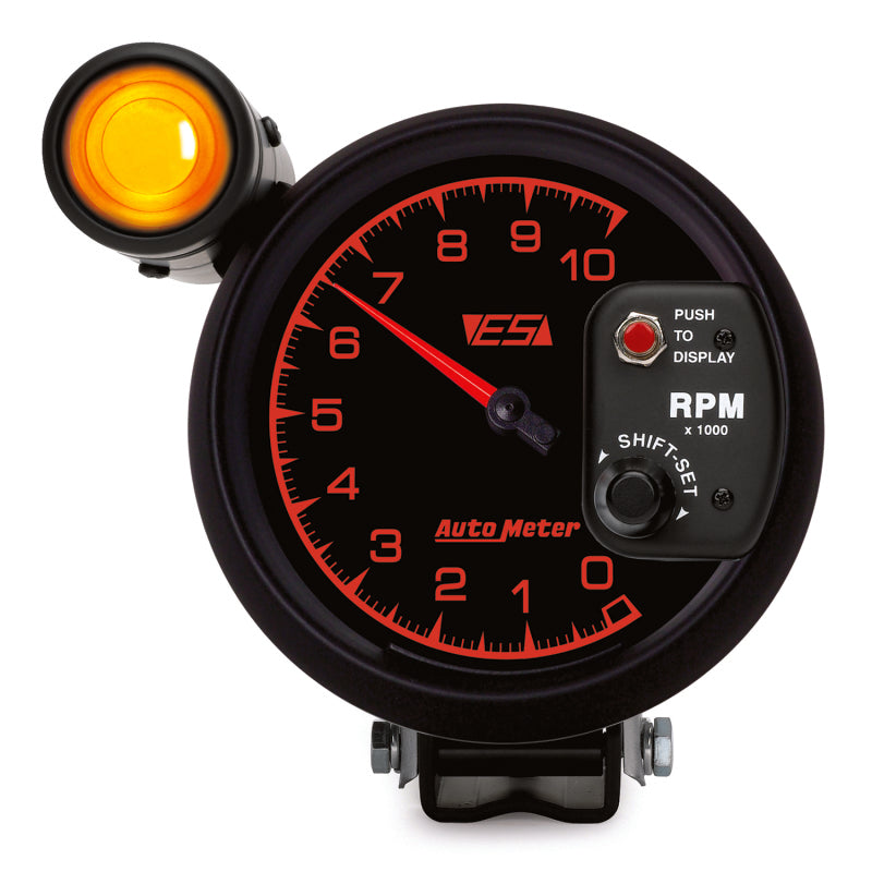 Autometer ES 5in Pedestal Tachometer 10000 RPM w/ Ext Shift-Lite 5999 5999 User 1