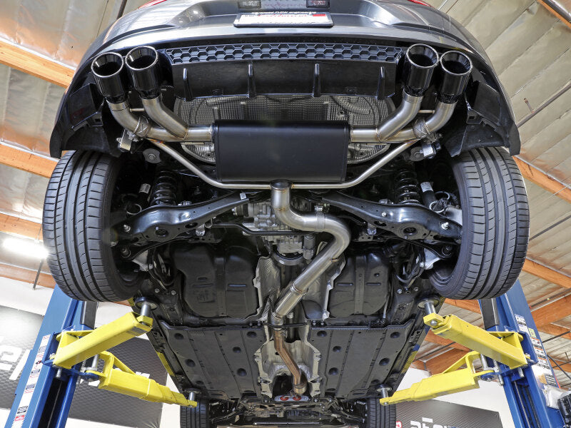 afe POWER MACH Force-Xp 15-19 Volkswagen Golf R L4-2.0L(T) 304 SS Cat-Back Exhaust System - Carbon 49-36430-C 49-36430-C Photo - Mounted