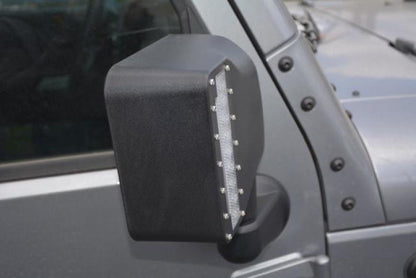DV8 Offroad 07-18 Jeep Wrangler JK LED Mirror Housing w/ Turn Signal Option BCME27W3W BCME27W3W Photo - Close Up