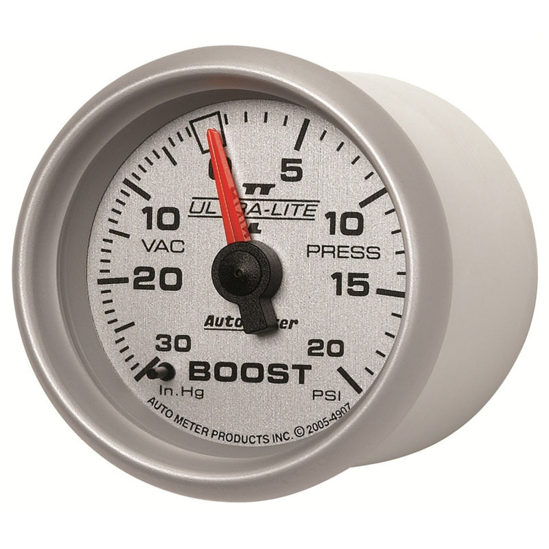 Autometer Gauge, Vac/Boost, 2 1/16", 30INHG-20Psi, Mechanical, Ultra-Lite II 4907 User 2