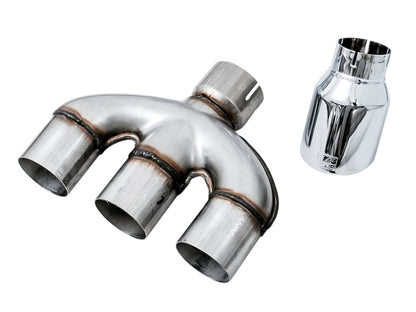 AWE Tuning 2016+ Honda Civic Si Touring Edition Exhaust w/Front Pipe & Triple Chrome Silver Tips 3015-52012 3015-52012 Photo - Primary