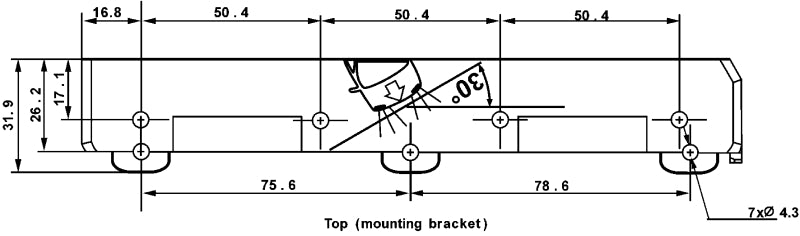 Hella 30 Deg 12V Daytime Running Light Kit 980850801 980850801 Technical Drawing
