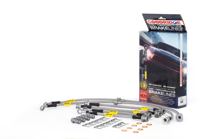 Goodridge 13-15 Nissan Sentra w/ Rear Disc Brakes SS Brake Line Kit 22047 22047 Photo - Primary