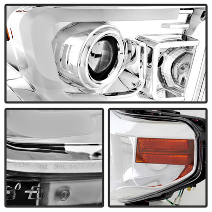 Spyder Toyota Tundra 2014-2016 Projector Headlights Light Bar DRL Chrome PRO-YD-TTU14-DRL-C 5080141 5080141 User 1