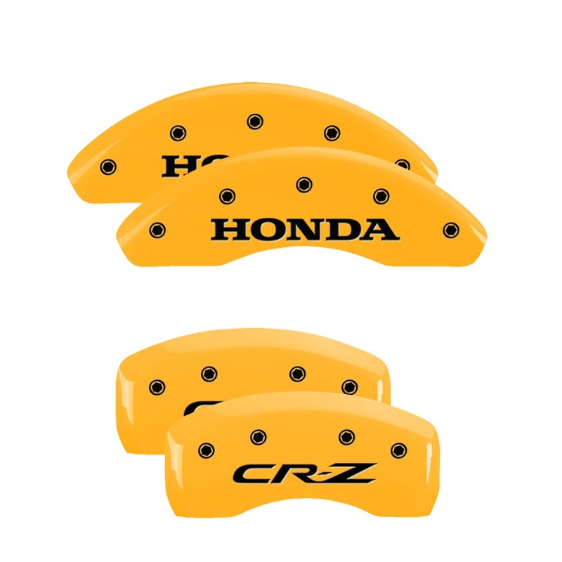MGP 4 Caliper Covers Engraved Front Honda Engraved Rear CR-Z Yellow finish black ch 20206SHCRYL 20206SHCRYL Photo - Primary