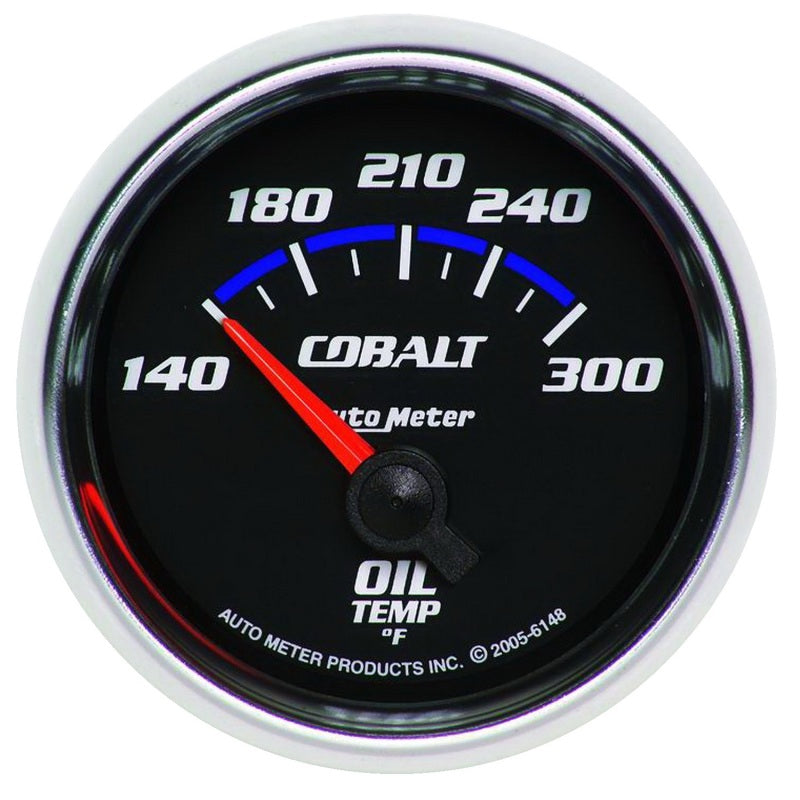 Autometer Gauge, Oil Temp, 2 1/16", 140-300 Deg. F, Electric, Cobalt 6148 Photo - Primary