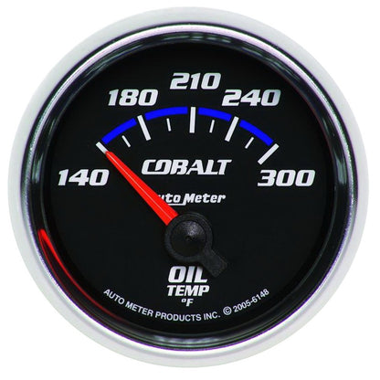 Autometer Gauge, Oil Temp, 2 1/16", 140-300 Deg. F, Electric, Cobalt 6148 Photo - Primary