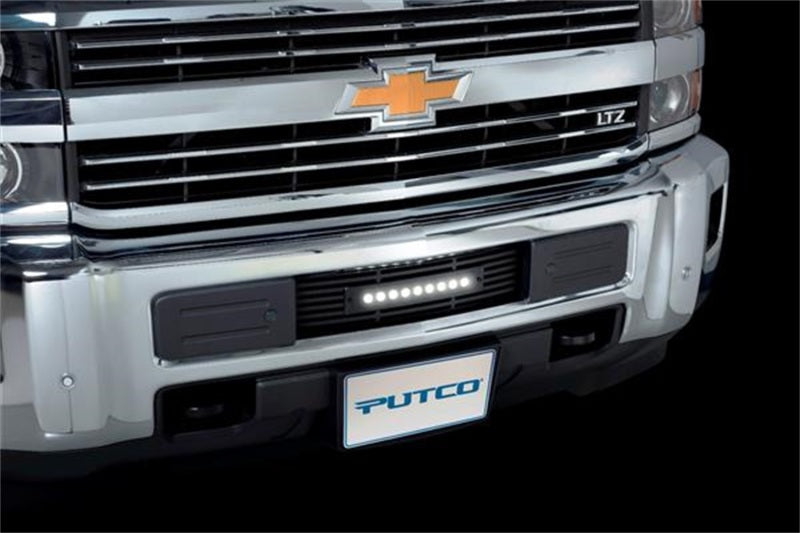 Putco 2015-2017, Chevrolet Silverado HD - Stainless -Black Bar Design Bumper 87195L Photo - Mounted