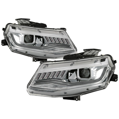 Spyder Chevy Camaro 16-18 Halogen Model Projector Headlights Chrome PRO-YD-CCAM16HALSI-SEQ-C 5087348 5087348 Photo - Primary