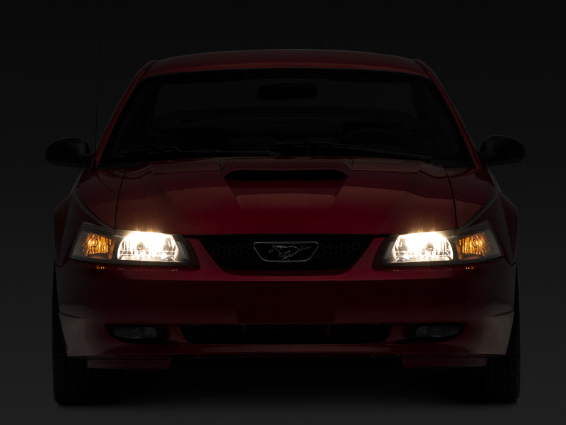 Raxiom 99-04 Mustang Axial Series OEM Style Replacement Headlights- Black Housing (Clear Lens) 413419 413419 Photo - Close Up