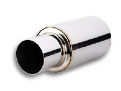 Vibrant Tpv Turbo Round Muffler (17in Long) with 4in Round Tip Straight Cut - 1062 Photo - Primary