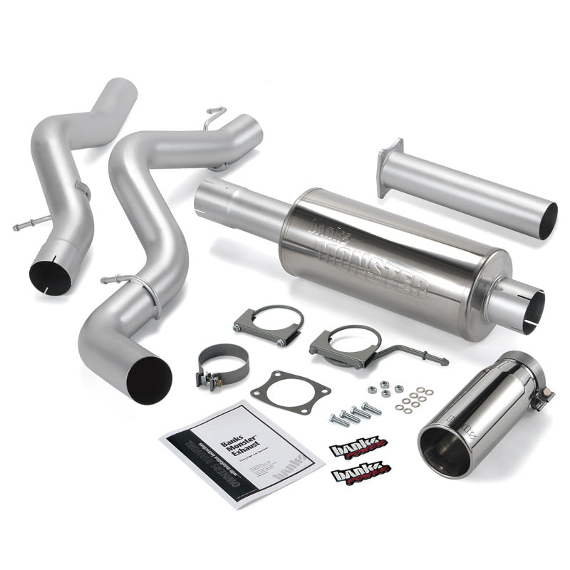 Banks Power 06-07 Chevy 6.6L SCLB Monster Exhaust System - SS Single Exhaust w/ Chrome Tip 48937 48937 Photo - Primary