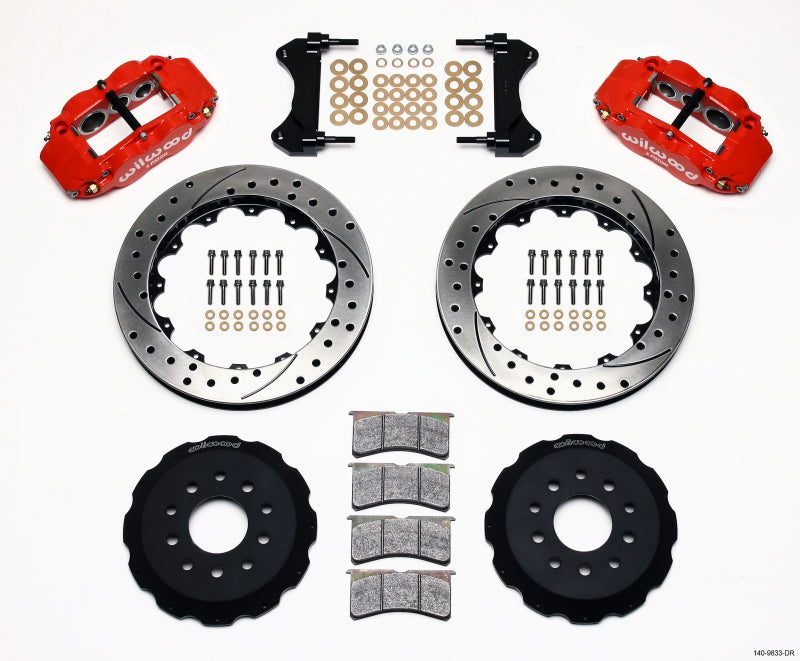 Wilwood FNSL6R Front Hat Kit,13.06", Drilled, Red 98-02 Camaro/Firebird 140-9833-DR Photo - Primary