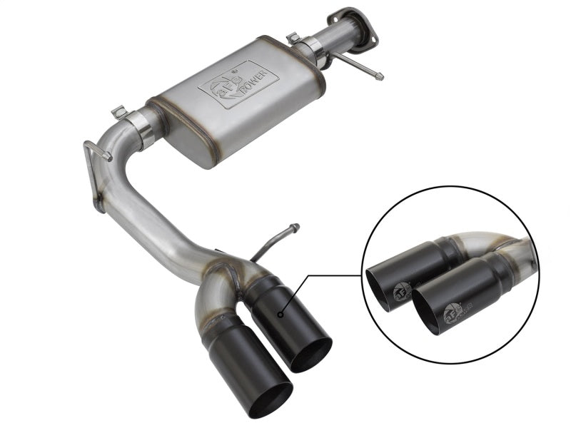 aFe Rebel Series 3in Stainless Steel Cat-Back Exhaust System w/Black Tip: 49-44061-B Photo - Primary