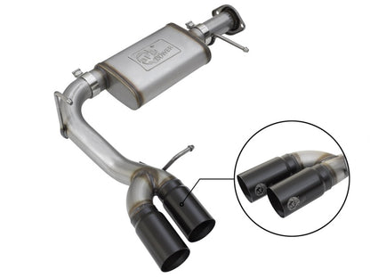 aFe Rebel Series 3in Stainless Steel Cat-Back Exhaust System w/Black Tip: 49-44061-B Photo - Primary