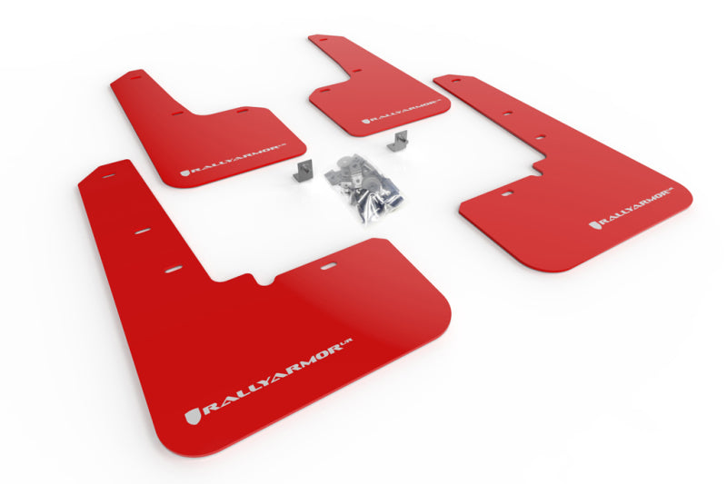 Rally Armor 20+ Subaru Outback UR Red Mud Flap w/ White Logo MF66-UR-RD/WH MF66-UR-RD/WH Photo - Primary