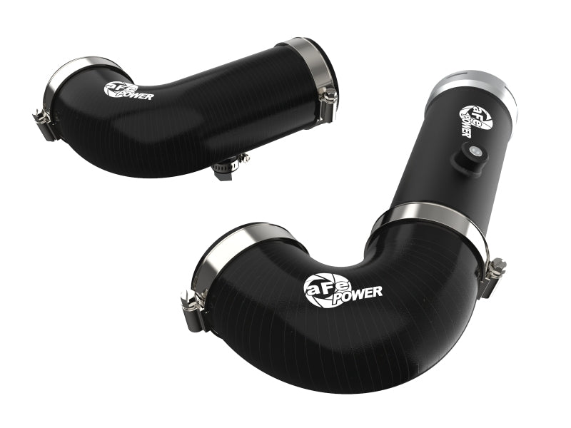 aFe BladeRunner Intercooler Hot & Cold Side Tubes Combo 20-21 GM Trucks 3.0L (td) - Black 46-20454-B 46-20454-B Photo - Primary