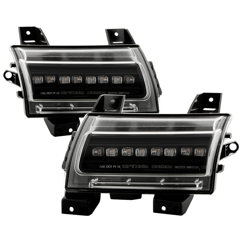 SPYDER 18-20 Jeep Wrangler Front Fender LED Lights - Black (CCL-YD-JW18-SEQ-BK) 5088543 5088543 Photo - Primary