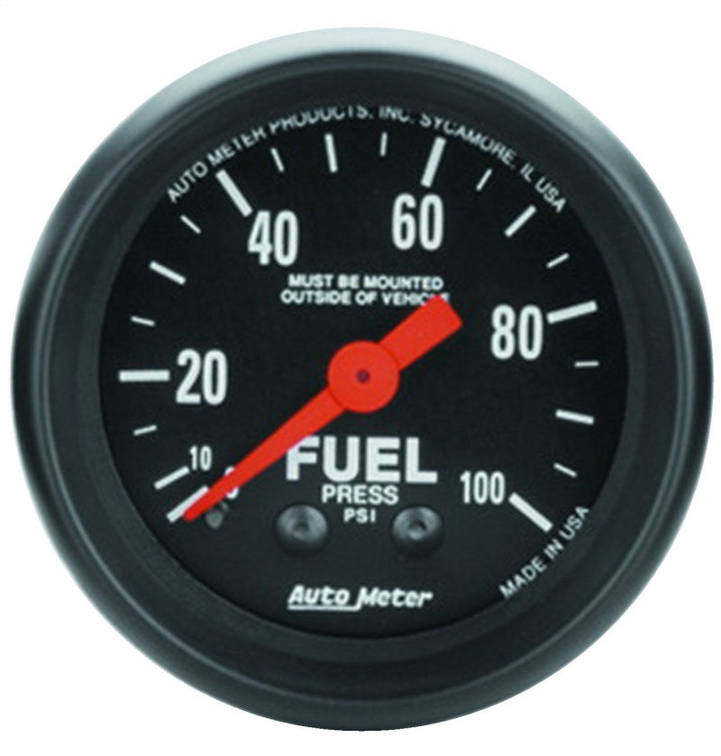 Autometer 2-1/16" Fuel Pressure, 0-100 Psi, Mechanical, Z-Series 2612 Photo - Primary