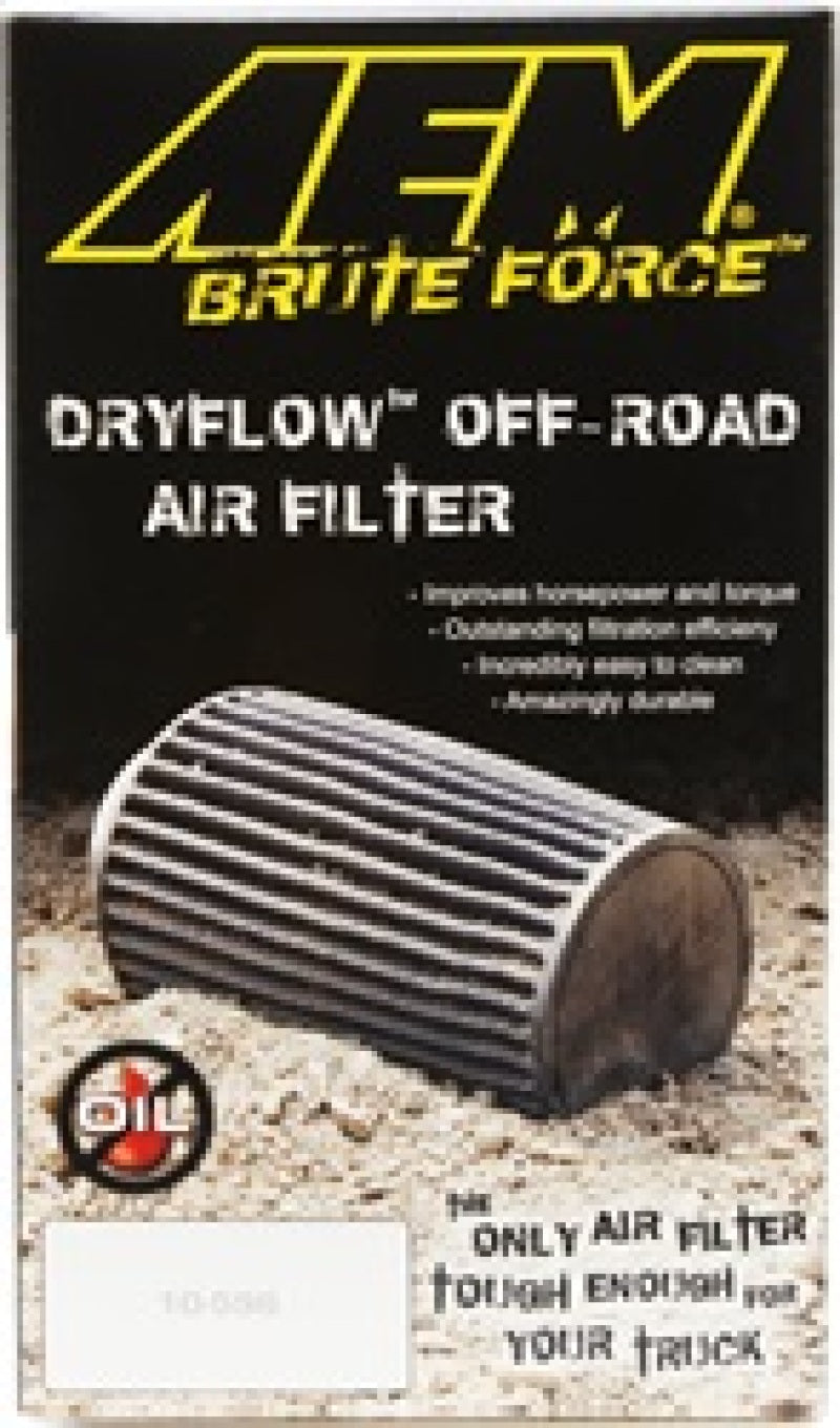 AEM Induction AEM Dryflow 3.5in. X 7in. Round Tapered Air Filter 21-2047BF 21-2047BF Photo - in package