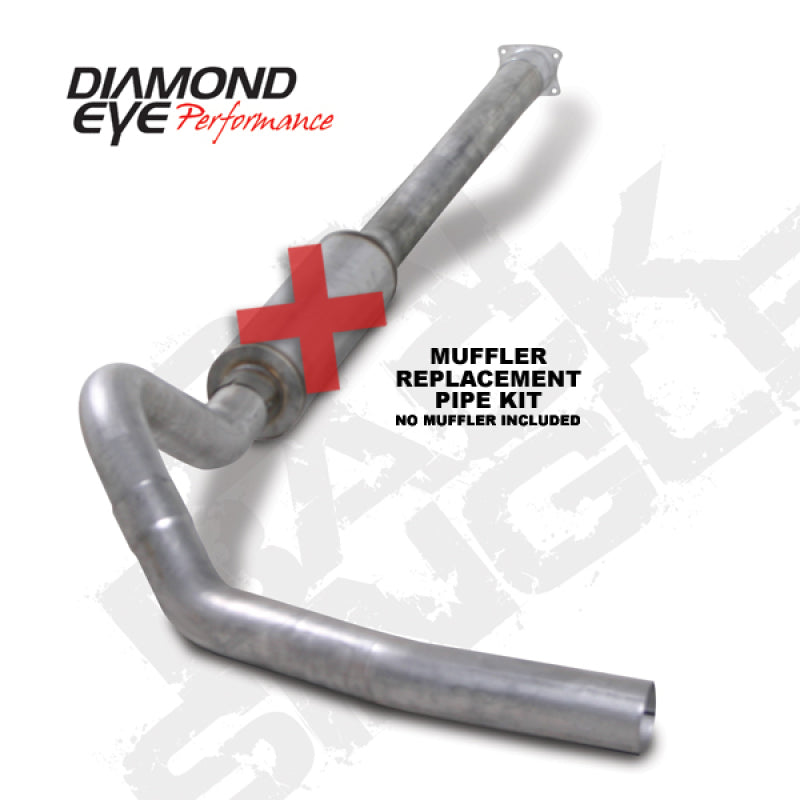 Diamond Eye Performance Diamond Eye KIT 4in CB MFLR RPLCMENT PIPE SGL AL: 01-05 CHEVY/GMC 6.6L 2500/3500 K4110A-RP K4110A-RP Photo - Primary