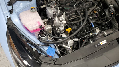 J&L 23-23 Hyundai Elantra N 2.0L Oil Separator 3.0 Passenger Side - Clear Anodized 3119P-C 3119P-C Photo - Close Up