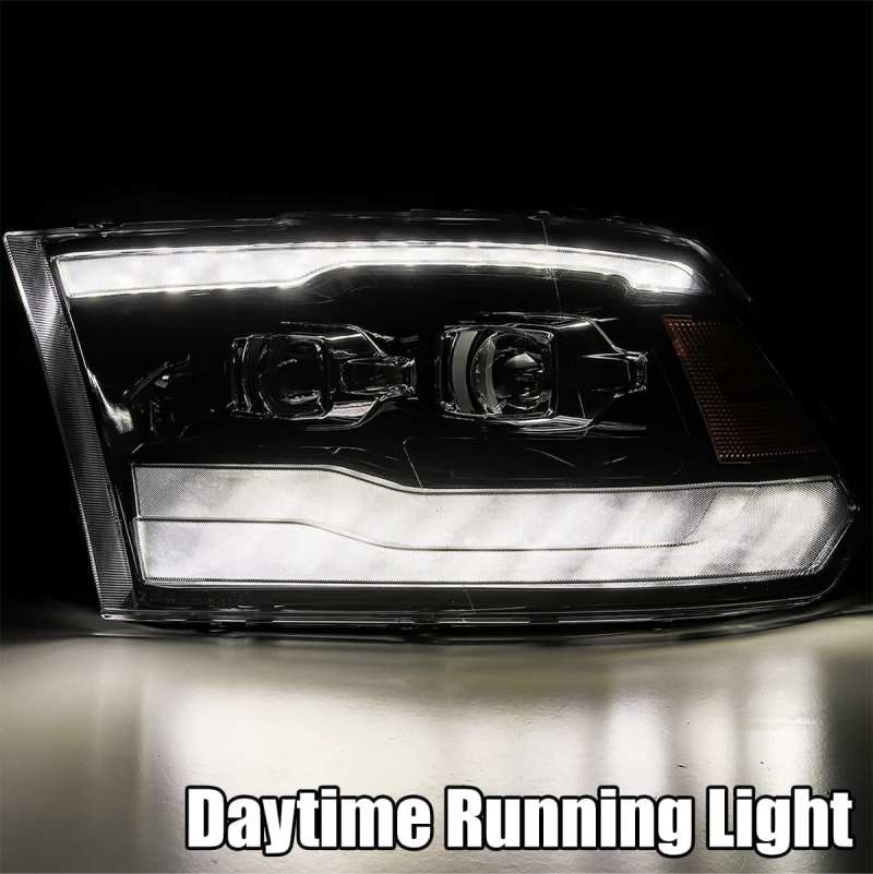 AlphaRex 09-18 Ram 1500HD LUXX Proj Headlight Plnk Style Jet Blk w/Activ Light/Seq Signal/Smoked DRL 880540 880540 User 2