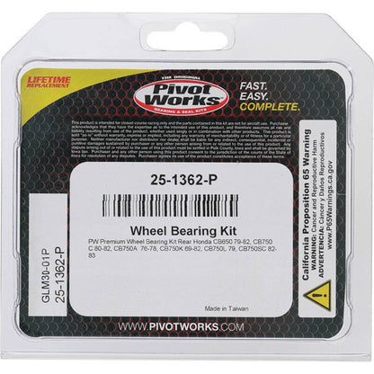 Pivot Works Honda Wheel Bearing Kit Premium Bearings 25-1362-P 25-1362-P Photo - Primary