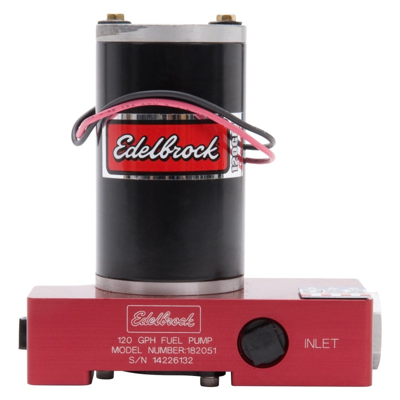Edelbrock Quiet-flo In-line Red Electric Fuel Pump - 120 Gph 182051 Photo - Unmounted