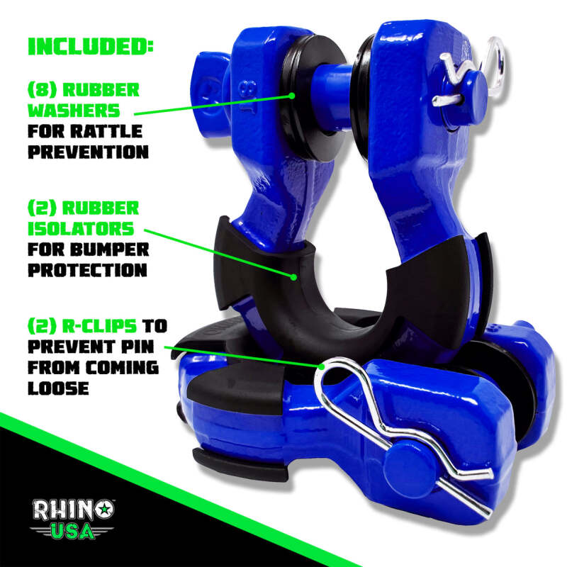 Rhino USA 8T Super Shackle 2-Pack (Blue) SUPERSHACK-BLU SUPERSHACK-BLU User 1