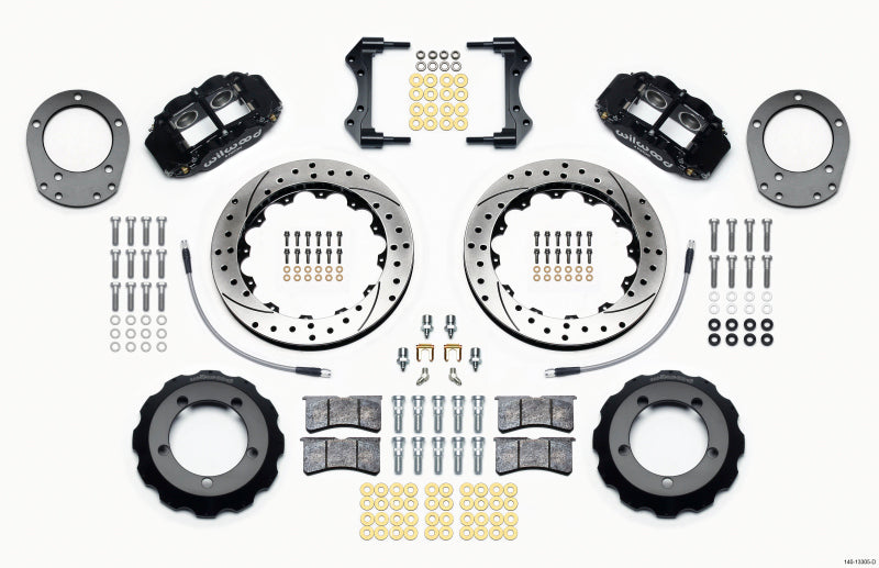 Wilwood Narrow Superlite 4R Front Hat Kit 12.88in Drilled 76-77 Ford Bronco Dana 44 w/Lines 140-13305-D 140-13305-D Photo - Primary